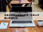 日本vs韩国vs中国vs欧洲（日本vs中国vs韩国节目）